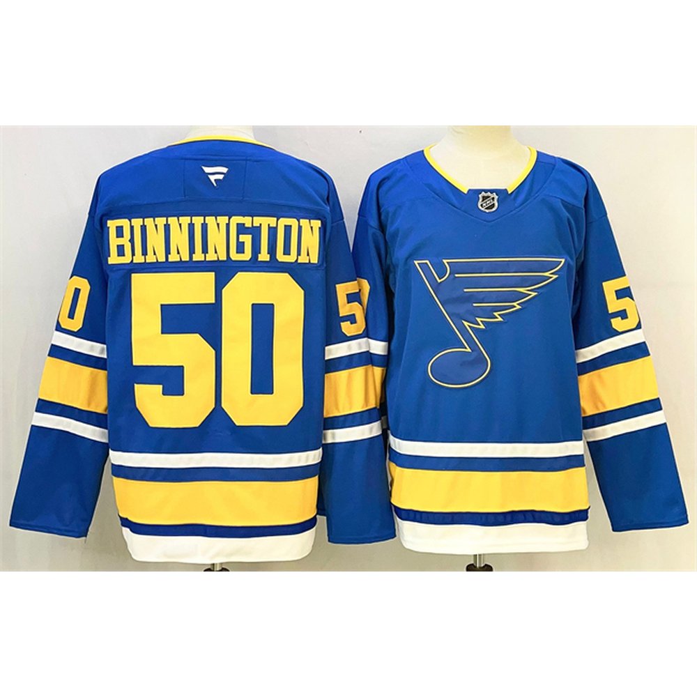 Youth St. Louis Blues #50 Jordan Binnington Blue 2025 Stitched Hockey Jersey