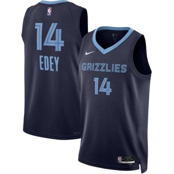 Men's Memphis Grizzlies #14 Zach Edey Navy 2024 Draft Icon Edition Stitched Jersey Men's Memphis Grizzlies #14 Zach Edey Navy 2024 Draft Icon Edition Stitched Jersey