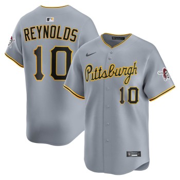 Men's Pittsburgh Pirates #10 Bryan Reynolds Nike Gray Road Limited Jersey Men's Pittsburgh Pirates #10 Bryan Reynolds Nike Gray Road Limited Jersey