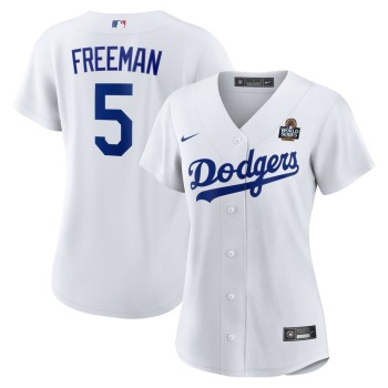 Women's Los Angeles Dodgers #5 Freddie Freeman White 2024 World Series Home Home Replica Jersey Women's Los Angeles Dodgers #5 Freddie Freeman White 2024 World Series Home Home Replica Jersey