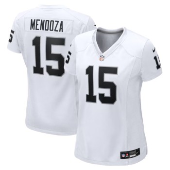 Women's Las Vegas Raiders #15 Fernando Mendoza White Game Player Jersey Women's Las Vegas Raiders #15 Fernando Mendoza White Game Player Jersey