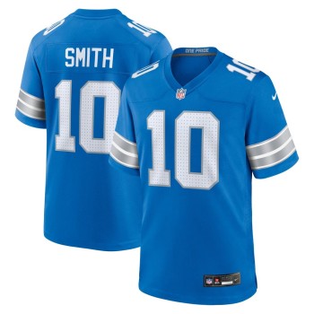 Men's Detroit Lions Tre Quan Smith  Blue Game Jersey