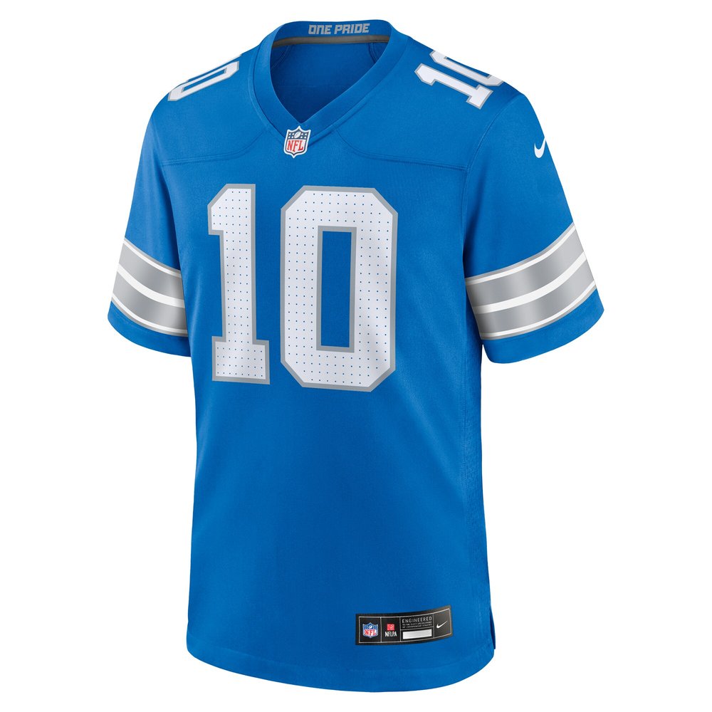 Men's Detroit Lions Tre Quan Smith Blue Game Jersey Men's Detroit Lions Tre Quan Smith Blue Game Jersey