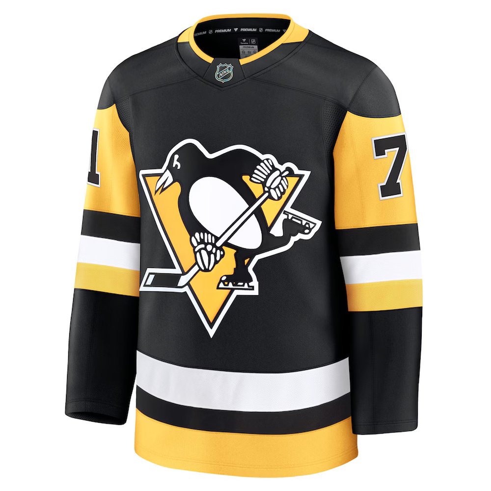 Men's Pittsburgh Penguins #71 Evgeni Malkin Black Home Premium Jersey