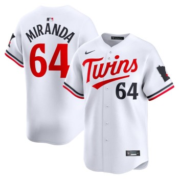 Men's Minnesota Twins #64 Jose Miranda White Home Limited Player Jersey Men's Minnesota Twins #64 Jose Miranda White Home Limited Player Jersey