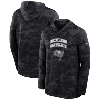 Men's Tampa Bay Buccaneers Black 2026 Salute to Service Sideline Lightweight Dri-FIT Long Sleeve Top Hoodie Men's Tampa Bay Buccaneers Black 2026 Salute to Service Sideline Lightweight Dri-FIT Long Sleeve Top Hoodie