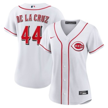 Women's Cincinnati Reds #44 Elly De La Cruz Nike White Home Replica Jersey Women's Cincinnati Reds #44 Elly De La Cruz Nike White Home Replica Jersey