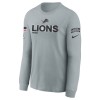 Youth Detroit Lions Gray 2024 Salute To Service Long Sleeve T-Shirt