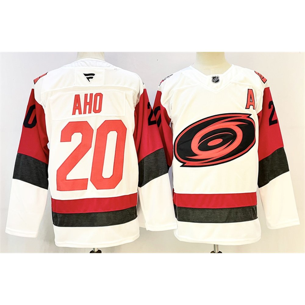 Youth Carolina Hurricanes #20 Sebastian Aho White 2024-25 With A Patch Home Stitched Hockey Jersey Youth Carolina Hurricanes #20 Sebastian Aho White 2024-25 With A Patch Home Stitched Hockey Jersey
