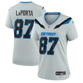 Women's Detroit Lions #87 Sam LaPorta Grey 2026 Rivalries Collection Game Jersey Women's Detroit Lions #87 Sam LaPorta Grey 2026 Rivalries Collection Game Jersey