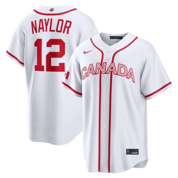Men's Canada Baseball #12 Josh Naylor White 2026 World Baseball Classic Home Stadium Jersey Men's Canada Baseball #12 Josh Naylor White 2026 World Baseball Classic Home Stadium Jersey