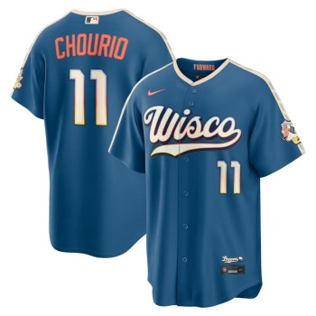 Men's Milwaukee Brewers #11 Jackson Chourio Nike Mineral Blue 2026 City Connect Stadium Jersey Men's Milwaukee Brewers #11 Jackson Chourio Nike Mineral Blue 2026 City Connect Stadium Jersey