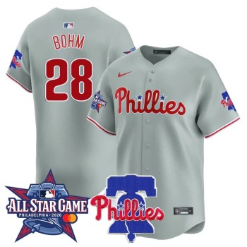 Youth Philadelphia Phillies #28 Alec Bohm Gray 2026 MLB All-Star Jersey Youth Philadelphia Phillies #28 Alec Bohm Gray 2026 MLB All-Star Jersey