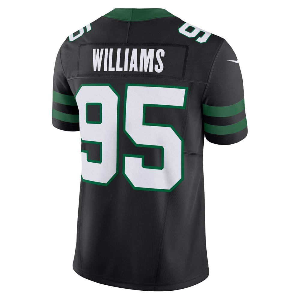 Men's New York Jets Quinnen Williams Legacy Black Alternate Vapor F.U.S.E. Limited Jersey Men's New York Jets Quinnen Williams Legacy Black Alternate Vapor F.U.S.E. Limited Jersey