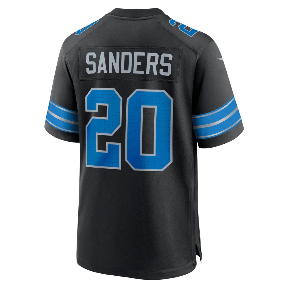 Men's Detroit Lions #20 Barry Sanders Black 2nd Alternate Retired Player Game Jersey Men's Detroit Lions #20 Barry Sanders Black 2nd Alternate Retired Player Game Jersey