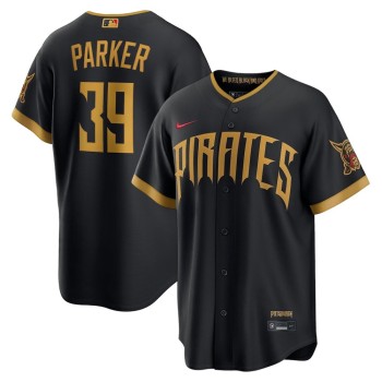 Men's Pittsburgh Pirates #39 Dave Parker Black 2026 City Connect Stitched Jersey Men's Pittsburgh Pirates #39 Dave Parker Black 2026 City Connect Stitched Jersey