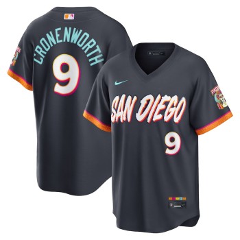 Men's San Diego Padres #9 Jake Cronenworth Nike Obsidian 2026 City Connect Stadium Jersey Men's San Diego Padres #9 Jake Cronenworth Nike Obsidian 2026 City Connect Stadium Jersey
