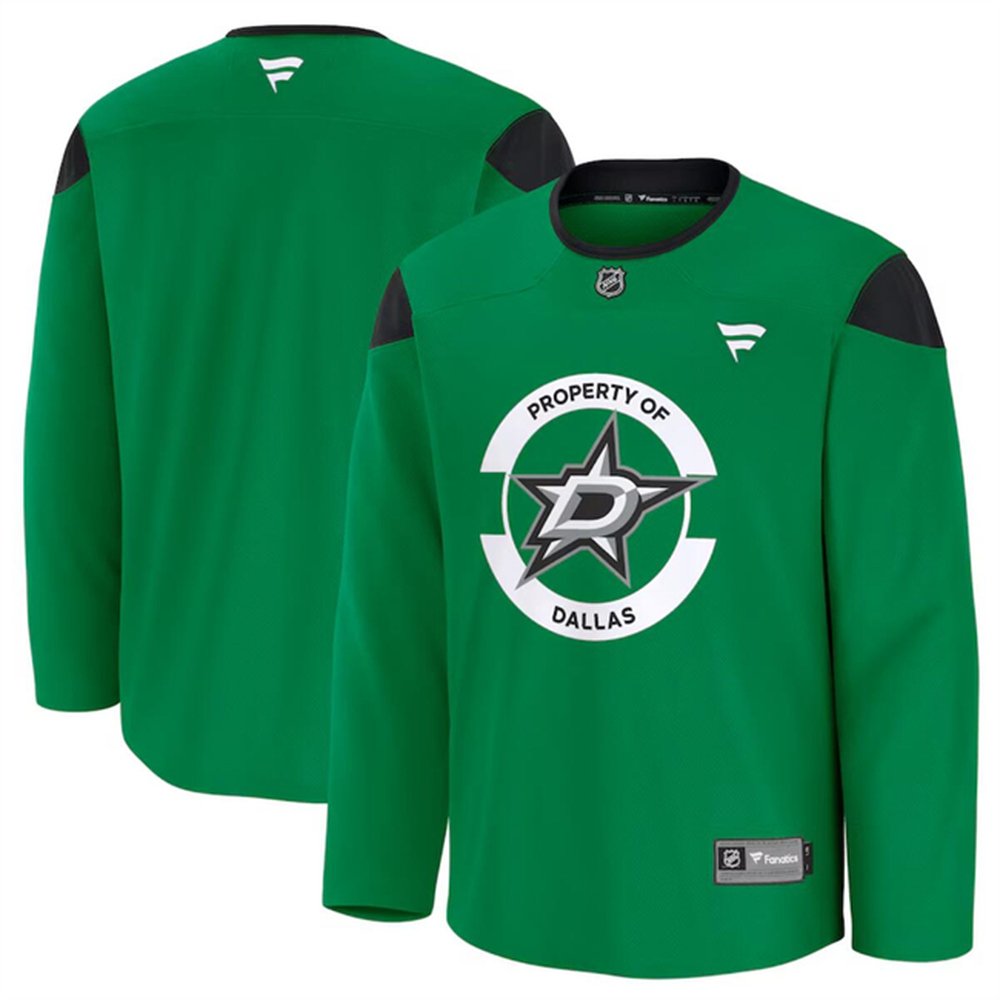 Men's Dallas Stars Green 2024-25 Team Practice Stitched Hockey Premium Jersey