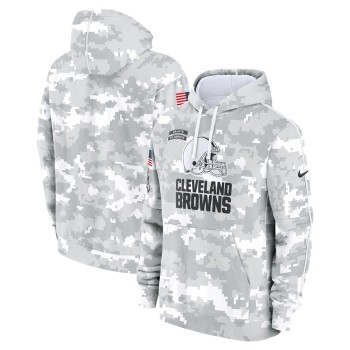 Men's Cleveland Browns Arctic Camo 2024 Salute to Service Club Fleece Pullover Hoodie Men's Cleveland Browns Arctic Camo 2024 Salute to Service Club Fleece Pullover Hoodie