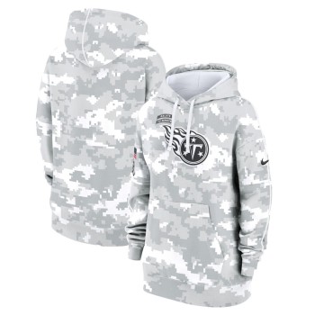 Women's Tennessee Titans Arctic Camo 2024 Salute To Service Club Fleece Pullover Hoodie Women's Tennessee Titans Arctic Camo 2024 Salute To Service Club Fleece Pullover Hoodie
