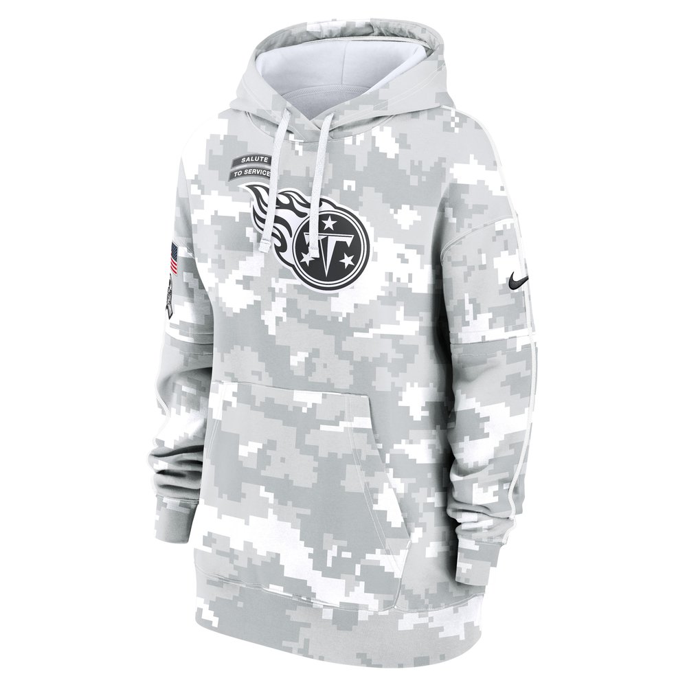 Women's Tennessee Titans Arctic Camo 2024 Salute To Service Club Fleece Pullover Hoodie
