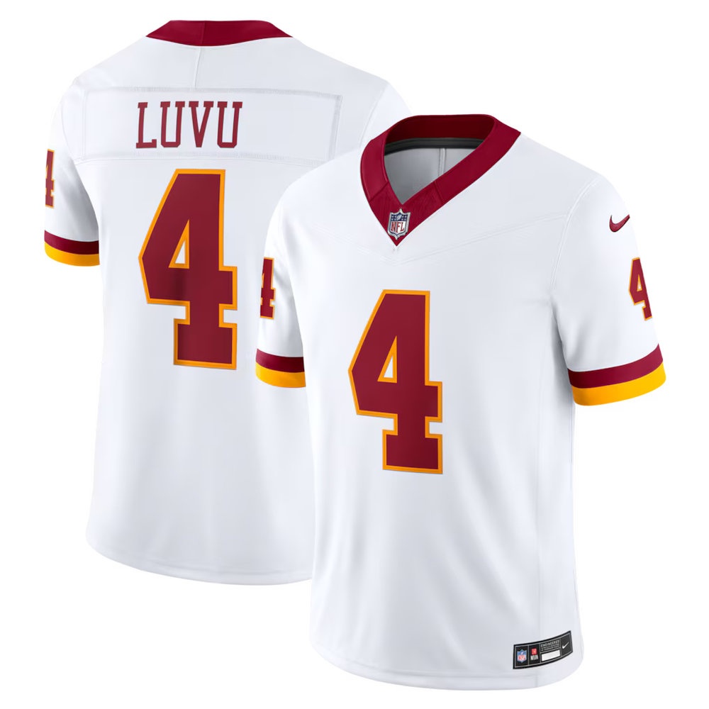 Men's Washington Commanders #4 Frankie Luvu White Super Bowl Era Vapor F.U.S.E. Sewn Down Limited Jersey Men's Washington Commanders #4 Frankie Luvu White Super Bowl Era Vapor F.U.S.E. Sewn Down Limited Jersey