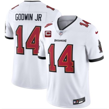 Men's Tampa Bay Buccaneers #14 Chris Godwin Jr White 2026 With 2-Star C Patch Vapor Limited Jersey Men's Tampa Bay Buccaneers #14 Chris Godwin Jr White 2026 With 2-Star C Patch Vapor Limited Jersey