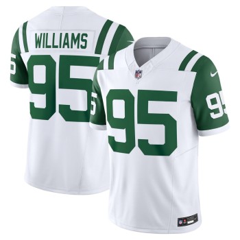 Men's New York Jets Quinnen Williams White Classic Alternate Vapor F.U.S.E. Limited Jersey Men's New York Jets Quinnen Williams White Classic Alternate Vapor F.U.S.E. Limited Jersey