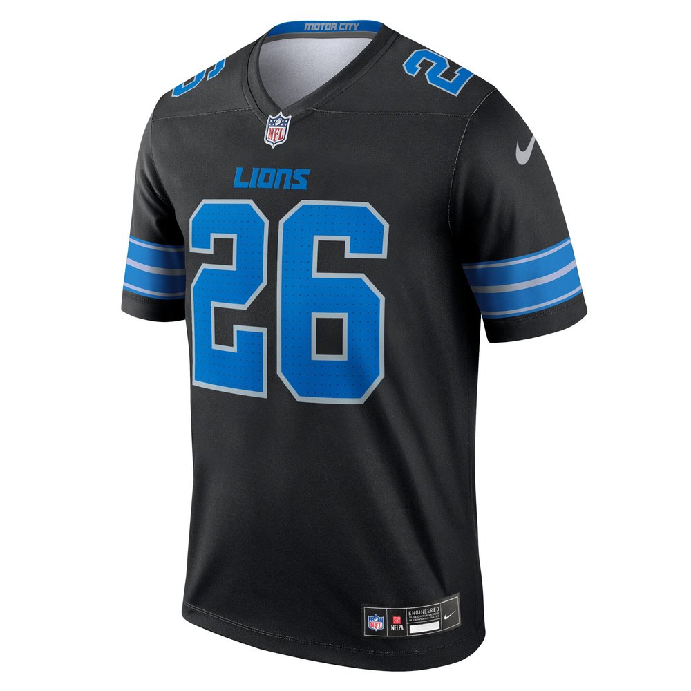 Men's Detroit Lions #26 Jahmyr Gibbs Black Legend Jersey