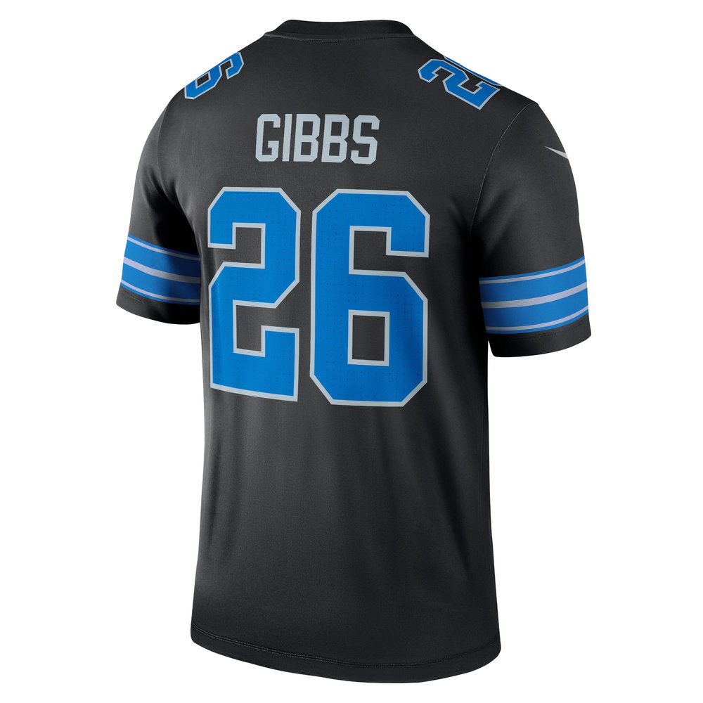 Men's Detroit Lions #26 Jahmyr Gibbs Black Legend Jersey