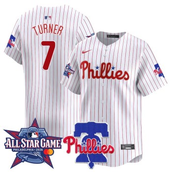 Men's Philadelphia Phillies #7 Trea Turner White 2026 MLB All-Star Jersey Men's Philadelphia Phillies #7 Trea Turner White 2026 MLB All-Star Jersey