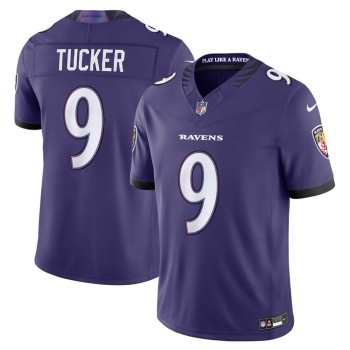 Men's Baltimore Ravens #9 Justin Tucker Purple Vapor F.U.S.E. Sewn Down Limited Jersey Men's Baltimore Ravens #9 Justin Tucker Purple Vapor F.U.S.E. Sewn Down Limited Jersey