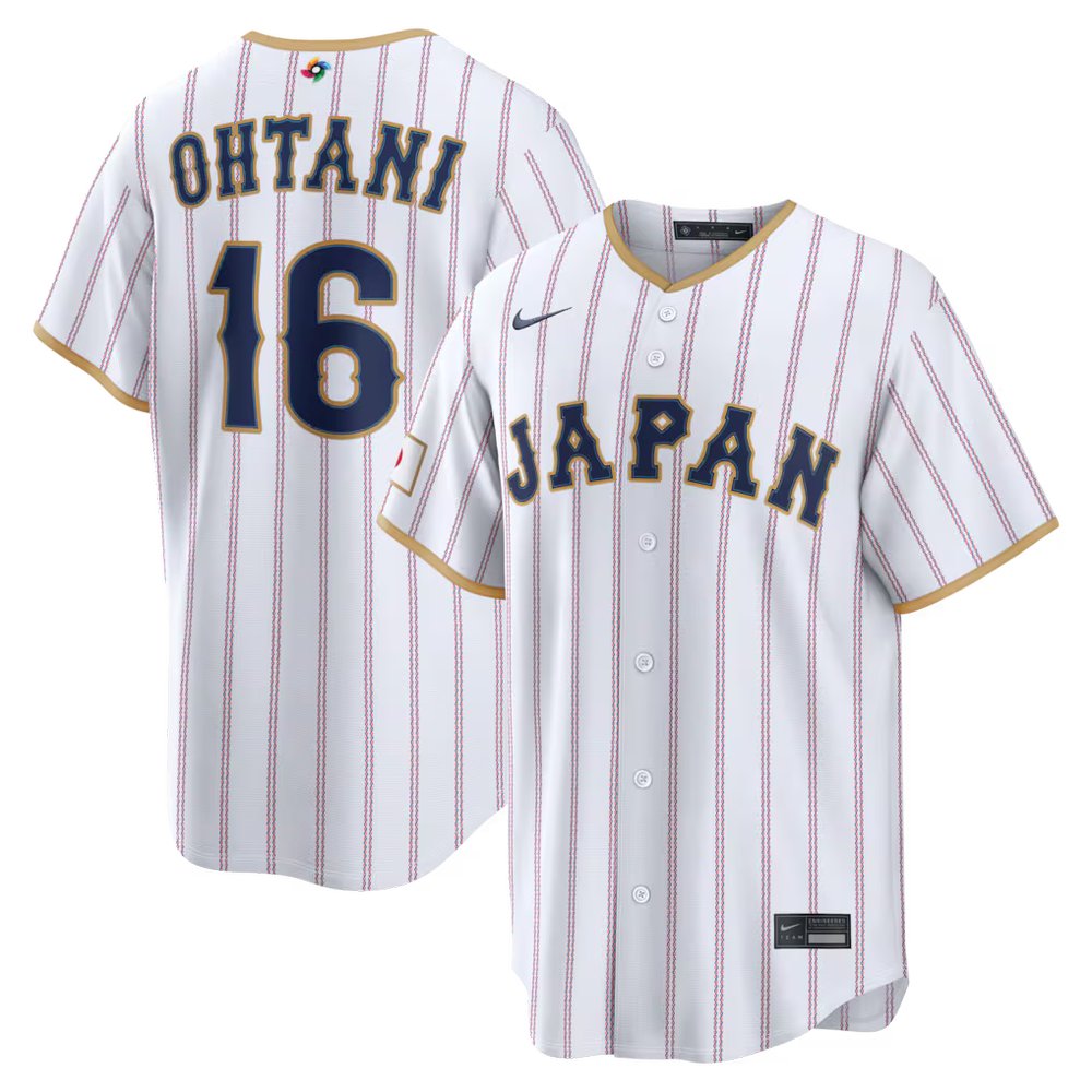 Youth Japan Baseball #16 Shohei Ohtani White 2026 World Baseball Classic Home Stadium Jersey