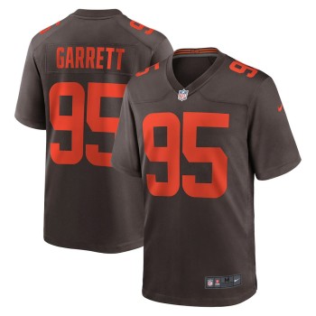 Men's Cleveland Browns #95 Myles Garrett Brown Alpha Dawg Game Jersey Men's Cleveland Browns #95 Myles Garrett Brown Alpha Dawg Game Jersey