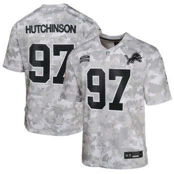 Youth Detroit Lions #97 Aidan Hutchinson Arctic Camo 2024 Salute to Service Game Jersey Youth Detroit Lions #97 Aidan Hutchinson Arctic Camo 2024 Salute to Service Game Jersey