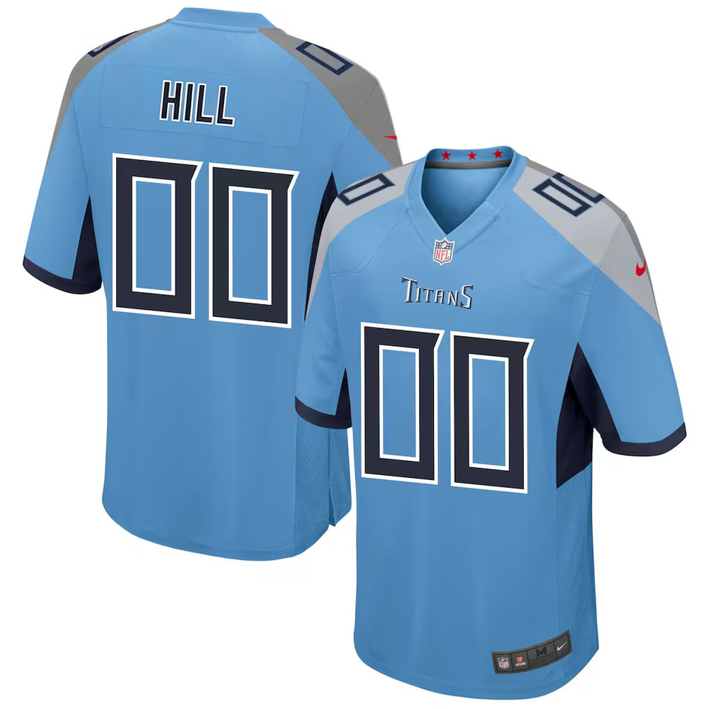Men's Tennessee Titans Anthony Hill Blue 2026 NFL Draft Game Jersey Men's Tennessee Titans Anthony Hill Blue 2026 NFL Draft Game Jersey