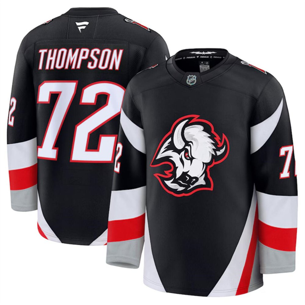 Youth Buffalo Sabres #72 Tage Thompson Black 2024-25 Alternate Stitched Hockey Jersey