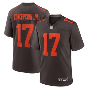 Youth Cleveland Browns #17 KC Concepcion Brown 2026 NFL Draft Game Jersey Youth Cleveland Browns #17 KC Concepcion Brown 2026 NFL Draft Game Jersey