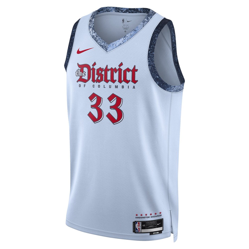 Unisex Washington Wizards Kyle Kuzma Powder Blue 2024/25 Swingman Player Jersey - City Edition