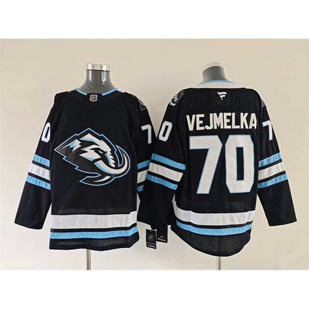 Youth Utah Mammoth #70 Karel Vejmelka Navy 2025 Stitched Jersey