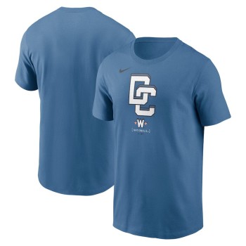 Men's Washington Nationals Nike Blue 2025 City Connect Logo T-Shirt Men's Washington Nationals Nike Blue 2025 City Connect Logo T-Shirt