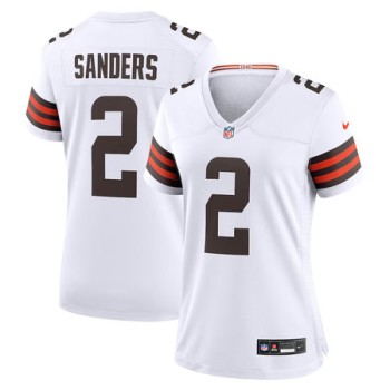 Women's Cleveland Browns #2 Shedeur Sanders Nike White Game Jersey
