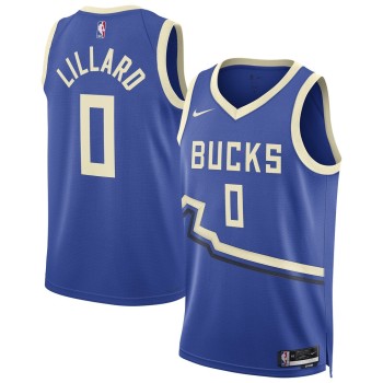 Unisex Milwaukee Bucks Damian Lillard Royal 2024/25 Swingman Player Jersey - City Edition Unisex Milwaukee Bucks Damian Lillard Royal 2024/25 Swingman Player Jersey - City Edition