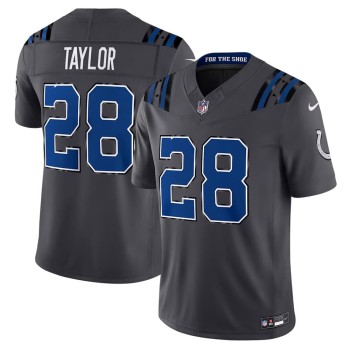 Men's Indianapolis Colts #28 Jonathan Taylor Charcoal 2026 Rivalries Collection Vapor F.U.S.E. Limited Jersey Men's Indianapolis Colts #28 Jonathan Taylor Charcoal 2026 Rivalries Collection Vapor F.U.S.E. Limited Jersey