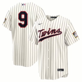 Men's Minnesota Twins #9 Trevor Larnach Nike Cream 2026 Field of Dreams Stadium Jersey