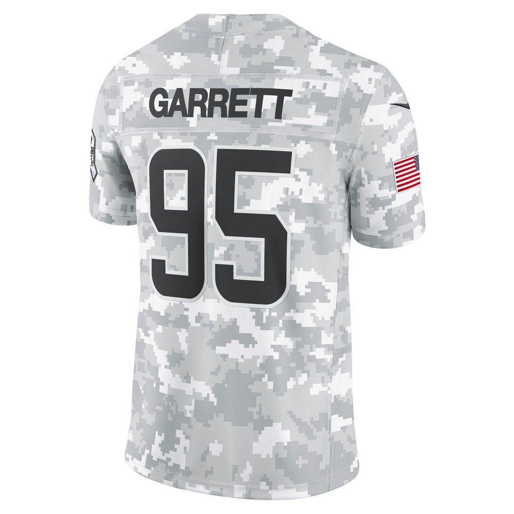 Men's Cleveland Browns Myles Garrett Arctic Camo 2024 Salute to Service Limited Jersey