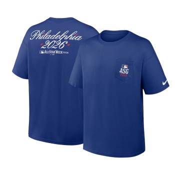 Men's 2026 MLB All-Star Game Nike Royal Max90 Pocket T-Shirt Men's 2026 MLB All-Star Game Nike Royal Max90 Pocket T-Shirt