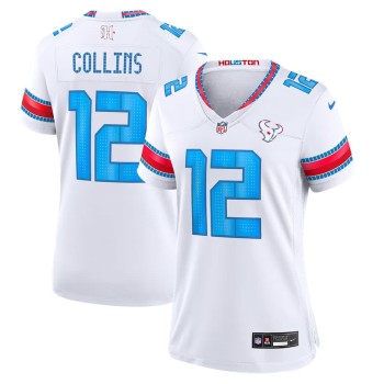 Women's Houston Texans #12 Nico Collins White 2026 Rivalries Collection Game Jersey Women's Houston Texans #12 Nico Collins White 2026 Rivalries Collection Game Jersey