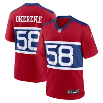 Men's New York Giants Bobby Okereke Century Red Alternate Player Game Jersey Men's New York Giants Bobby Okereke Century Red Alternate Player Game Jersey