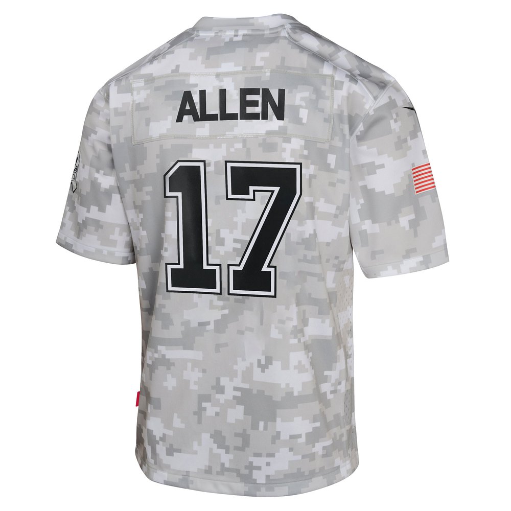 Youth Buffalo Bills Josh Allen Arctic Camo 2024 Salute to Service Game Jersey